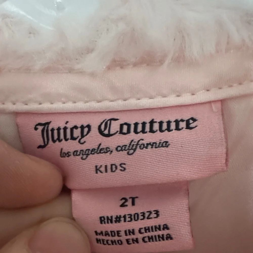 Juicy Couture Light Pink Kids Faux Fur Jacket